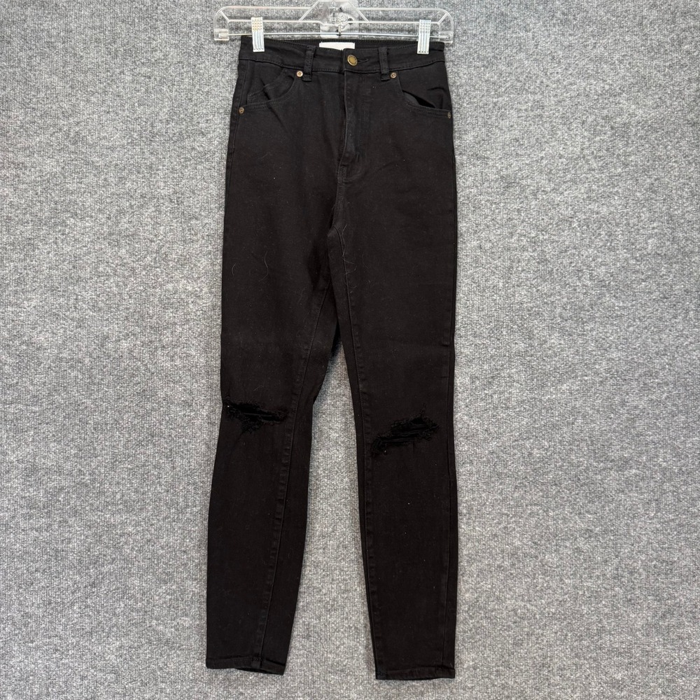 Rollas Eastcoast Ankle Jeans Women 26 Black Slim Fit High Rise Skinny Denim NWOT